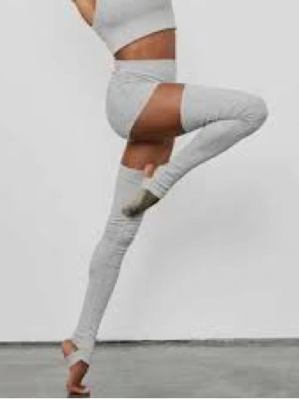 ALO Yoga Light Gray Over-the-Knee Athletic Socks